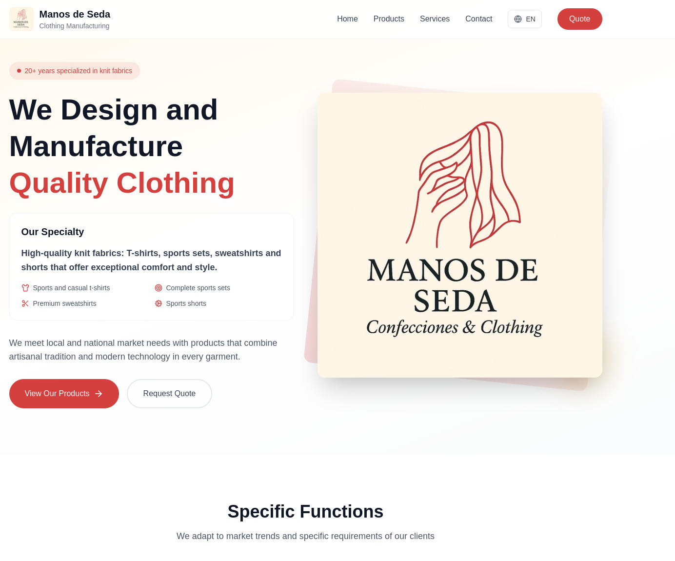 Manos de Seda - Kleding Manufactuur